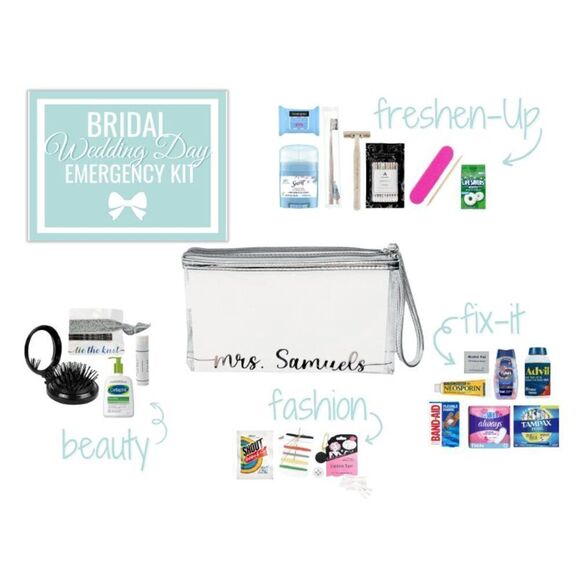 Personalized Bridal Emergency Kit, Wedding Day Emergency Kit,Bridesmaid Emergenc - Picture 1 of 9